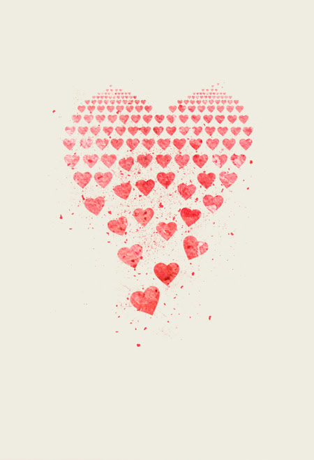 I heart made up of smaller hearts. 