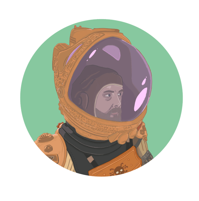 Self Portrait in pressure suit.